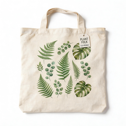 Nature Inspired | Organic Canvas | Everyday Market Carry | Thoughtful Gift for Plant Lovers | Fresh Botanical Design