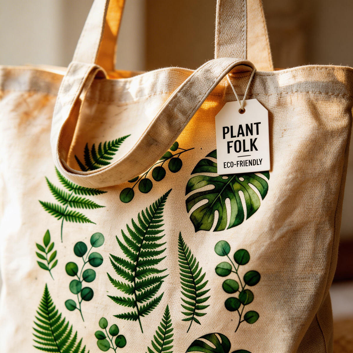 Nature Inspired | Organic Canvas | Everyday Market Carry | Thoughtful Gift for Plant Lovers | Fresh Botanical Design