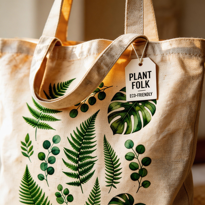 Nature Inspired | Organic Canvas | Everyday Market Carry | Thoughtful Gift for Plant Lovers | Fresh Botanical Design