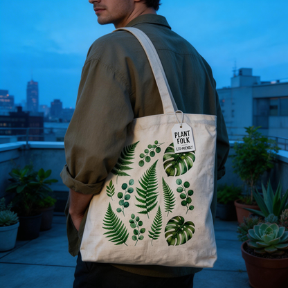 Nature Inspired | Organic Canvas | Everyday Market Carry | Thoughtful Gift for Plant Lovers | Fresh Botanical Design