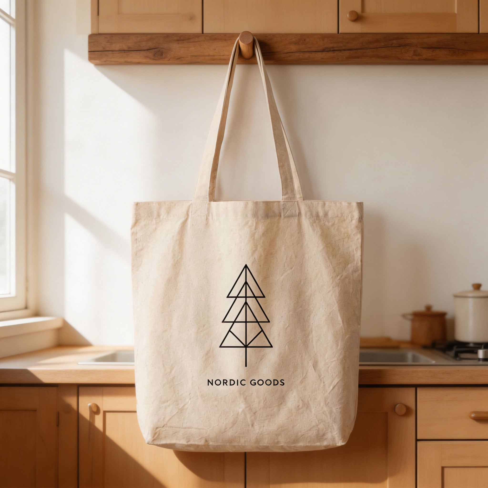 Everyday Essential | Natural Cotton Canvas | Minimalist Carry Tote | Thoughtful Gift for Eco Lovers | Clean Nordic Design