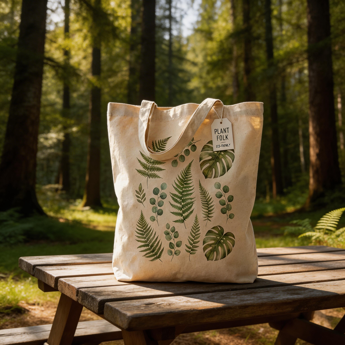 Nature Inspired | Organic Canvas | Everyday Market Carry | Thoughtful Gift for Plant Lovers | Fresh Botanical Design