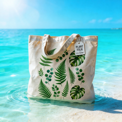 Nature Inspired | Organic Canvas | Everyday Market Carry | Thoughtful Gift for Plant Lovers | Fresh Botanical Design